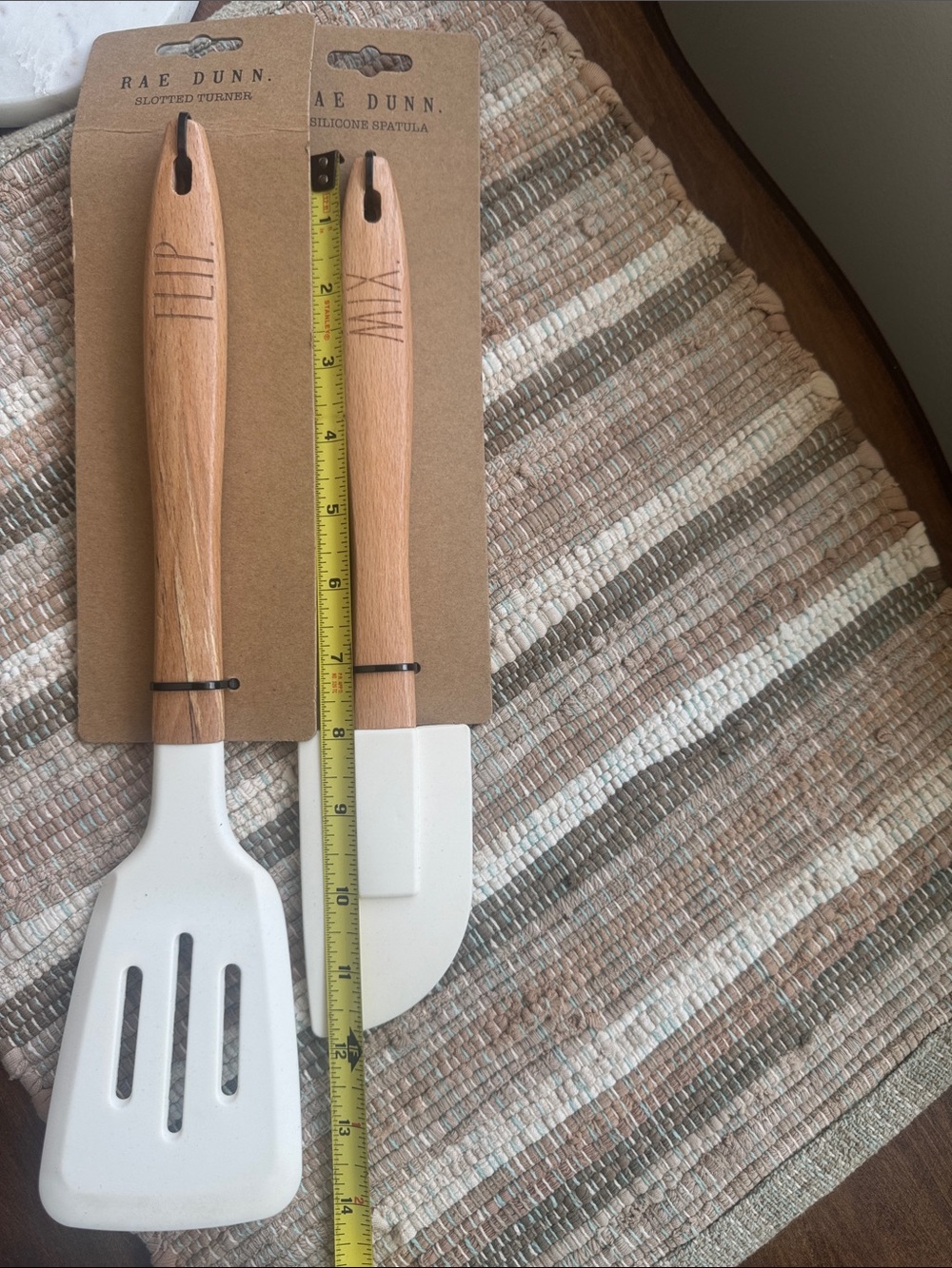 Rae Dunn Cream Silicone Spatula and slotted turner set - Picture 3 of 3